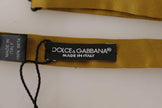 Dolce & Gabbana Elegant Mustard Yellow Silk Bow Tie.