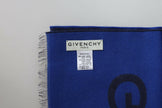 Givenchy Blue Wool Unisex Winter Warm  Scarf Wrap Shawl - GENUINE AUTHENTIC BRAND LLC  