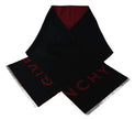 Givenchy Black Red Wool Unisex Winter Warm Wrap Scarf Shawl - GENUINE AUTHENTIC BRAND LLC  