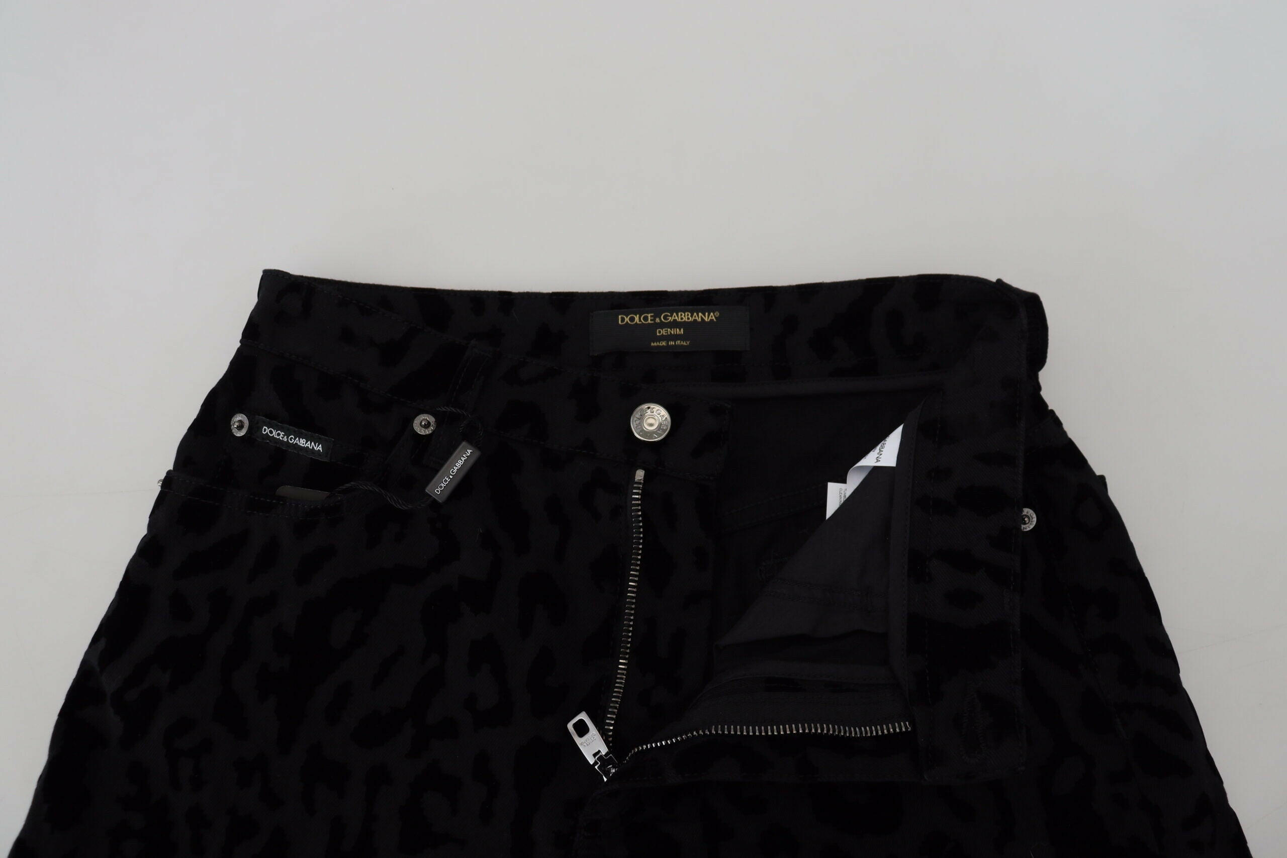 Dolce & Gabbana Black Denim Cotton Stretch Hot Pants Shorts - GENUINE AUTHENTIC BRAND LLC  