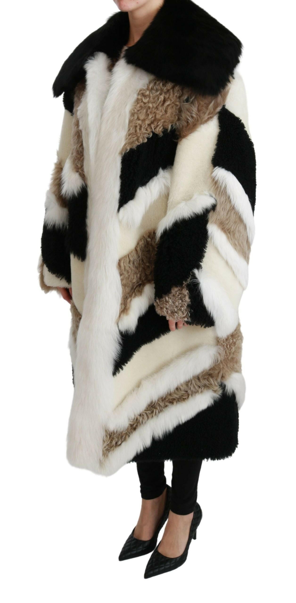 Dolce & Gabbana Sheep Fur Shearling Cape Jacket Coat - GENUINE AUTHENTIC BRAND LLC  