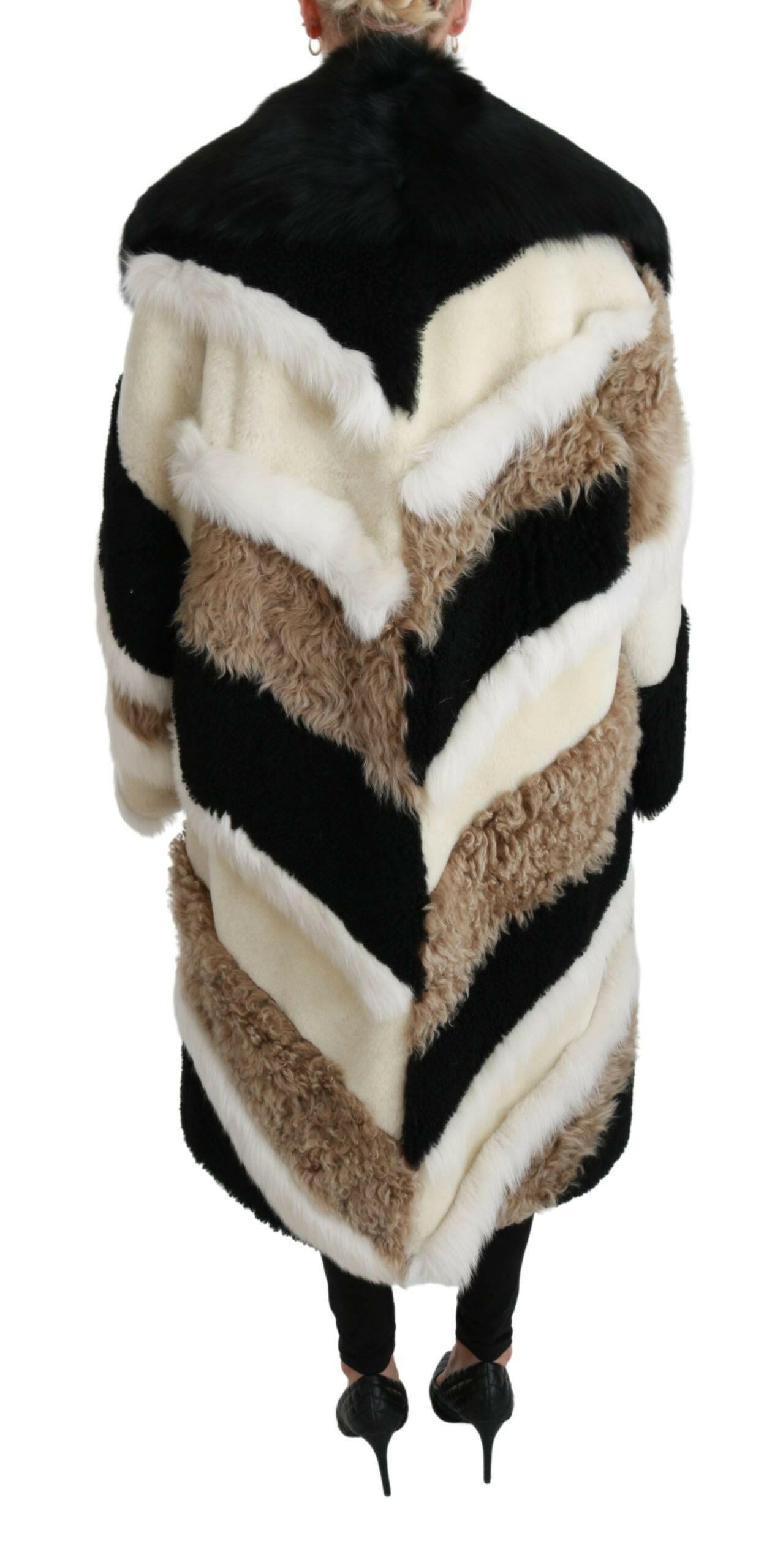 Dolce & Gabbana Sheep Fur Shearling Cape Jacket Coat - GENUINE AUTHENTIC BRAND LLC  
