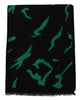Givenchy Black Green Wool  Unisex Winter Warm Scarf Wrap Shawl - GENUINE AUTHENTIC BRAND LLC  
