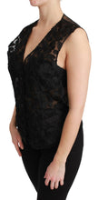 Dolce & Gabbana Black Floral Brocade Top Gilet Waistcoat - GENUINE AUTHENTIC BRAND LLC  