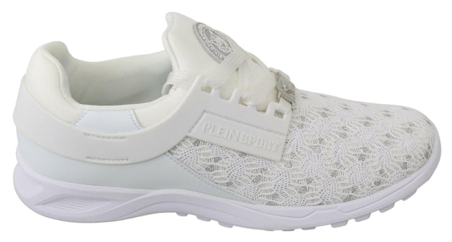 Philipp Plein White Polyester Casual Sneakers Shoes - GENUINE AUTHENTIC BRAND LLC  