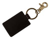 Dolce & Gabbana Brown Leather Logo Metal Ring Hook Keychain
