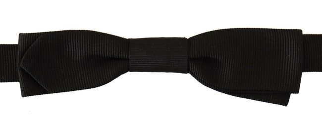 Dolce & Gabbana Elegant Black Silk Bow Tie.