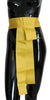 Dolce & Gabbana Yellow Wide Snap Button Closure Silk Belt - GENUINE AUTHENTIC BRAND LLC  