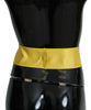 Dolce & Gabbana Yellow Wide Snap Button Closure Silk Belt - GENUINE AUTHENTIC BRAND LLC  