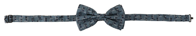 Dolce & Gabbana Blue 100% Silk Adjustable Neck Papillon Bow Tie - GENUINE AUTHENTIC BRAND LLC  