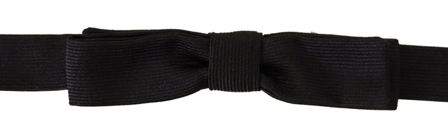Dolce & Gabbana Elegant Silk Black Bow Tie.