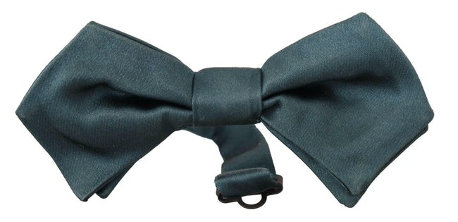 Dolce & Gabbana Green 100% Silk Adjustable Neck Papillon Tie - GENUINE AUTHENTIC BRAND LLC  