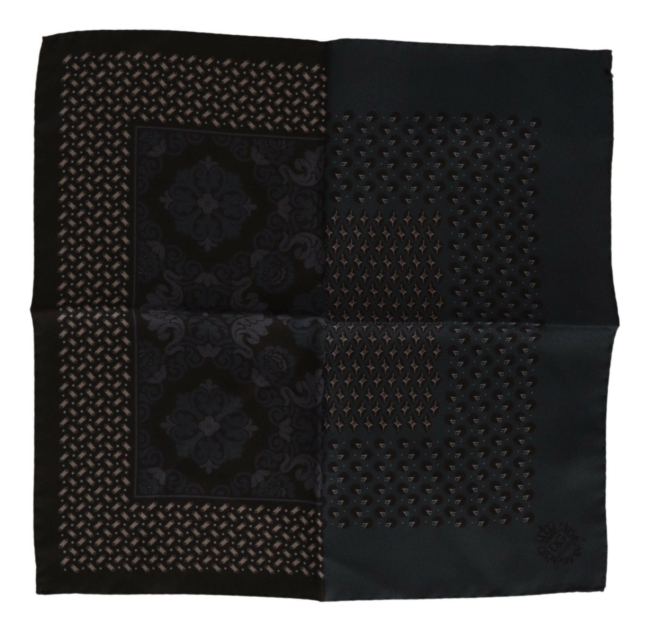 Dolce & Gabbana Multicolor Patterned Silk Pocket Square Handkerchief - GENUINE AUTHENTIC BRAND LLC  