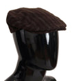 Dolce & Gabbana Brown Stripes Newsboy Men Capello Wool Hat - GENUINE AUTHENTIC BRAND LLC  