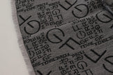 GF Ferre Grey Wool Logo Print Wrap Warmer Shawl Scarf - GENUINE AUTHENTIC BRAND LLC  