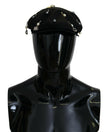 Dolce & Gabbana Black Cotton Embellished Newsboy Men Hat - GENUINE AUTHENTIC BRAND LLC  