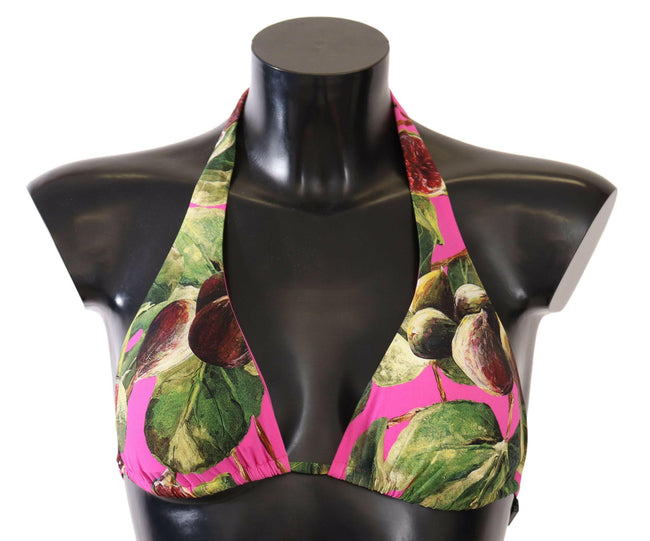 Dolce & Gabbana Pink Printed Nylon Swimsuit Bikini Top Swimwear - GENUINE AUTHENTIC BRAND LLC  