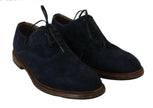 Dolce & Gabbana Blue Leather Marsala Derby Goatskin Shoes - GENUINE AUTHENTIC BRAND LLC  