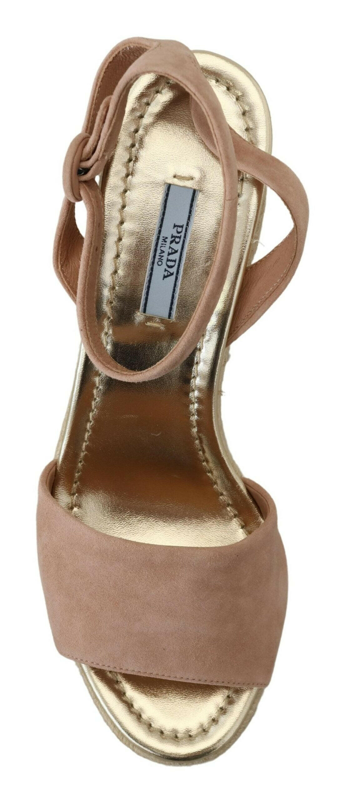Prada Pink Suede Leather Ankle Strap Sandals - GENUINE AUTHENTIC BRAND LLC  