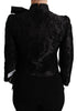 Dolce & Gabbana Black Floral Jacquard Blazer Silk Jacket - GENUINE AUTHENTIC BRAND LLC  