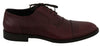 Dolce & Gabbana Red Bordeaux Leather Derby Formal Shoes - GENUINE AUTHENTIC BRAND LLC  