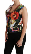Dolce & Gabbana Multicolor Floral Sleeveless Waistcoat Top Vest - GENUINE AUTHENTIC BRAND LLC  
