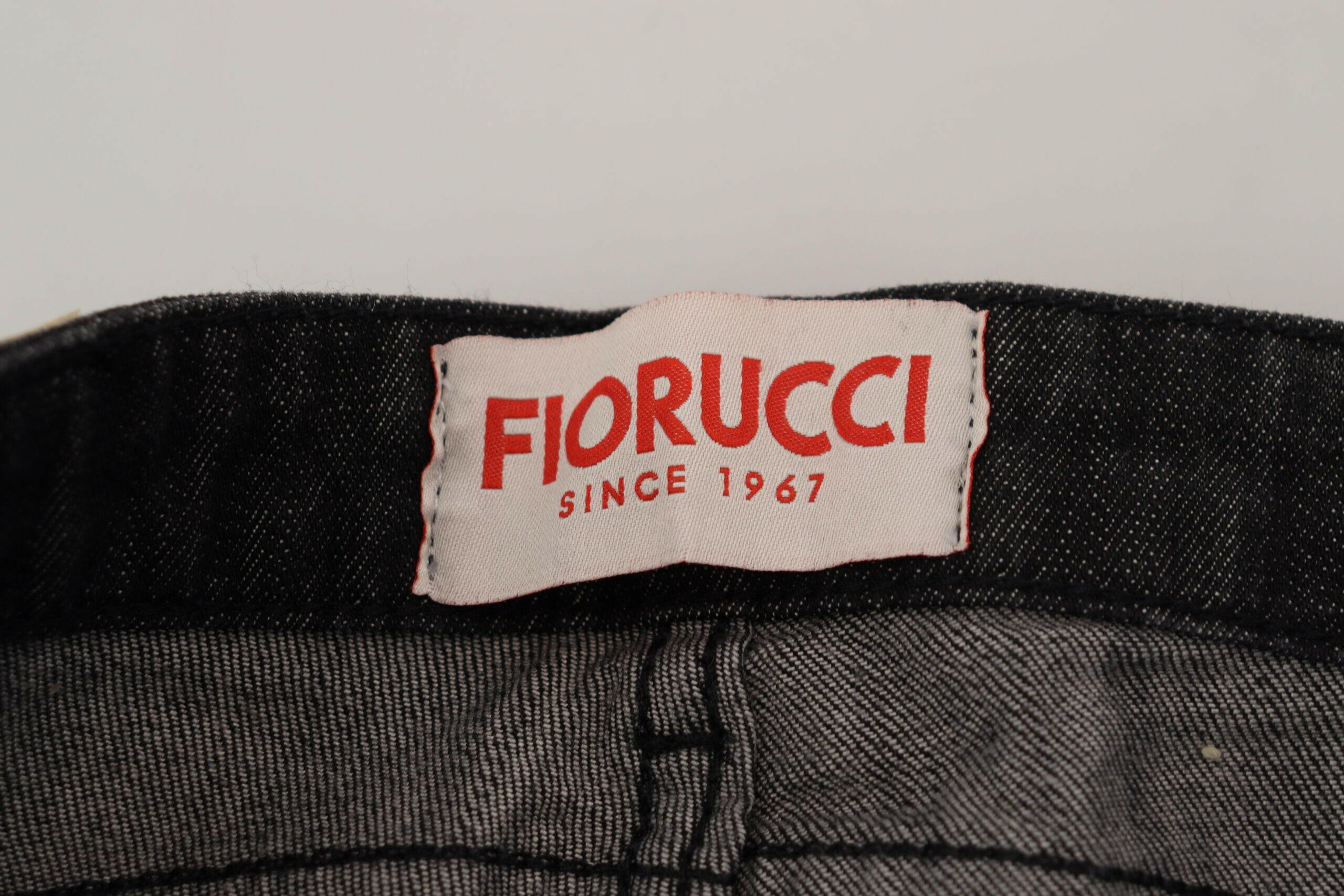 Fiorucci Black Cotton Low Waist Skinny Women Casual Jeans - GENUINE AUTHENTIC BRAND LLC  