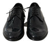 Dolce & Gabbana Blue Leather Polished Dress Derby Shoes - GENUINE AUTHENTIC BRAND LLC  