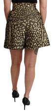 Dolce & Gabbana Black Gold High Waist Mini Cotton Shorts - GENUINE AUTHENTIC BRAND LLC  