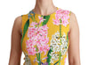 Dolce & Gabbana Yellow Floral Stretch Top Tank Blouse - GENUINE AUTHENTIC BRAND LLC  