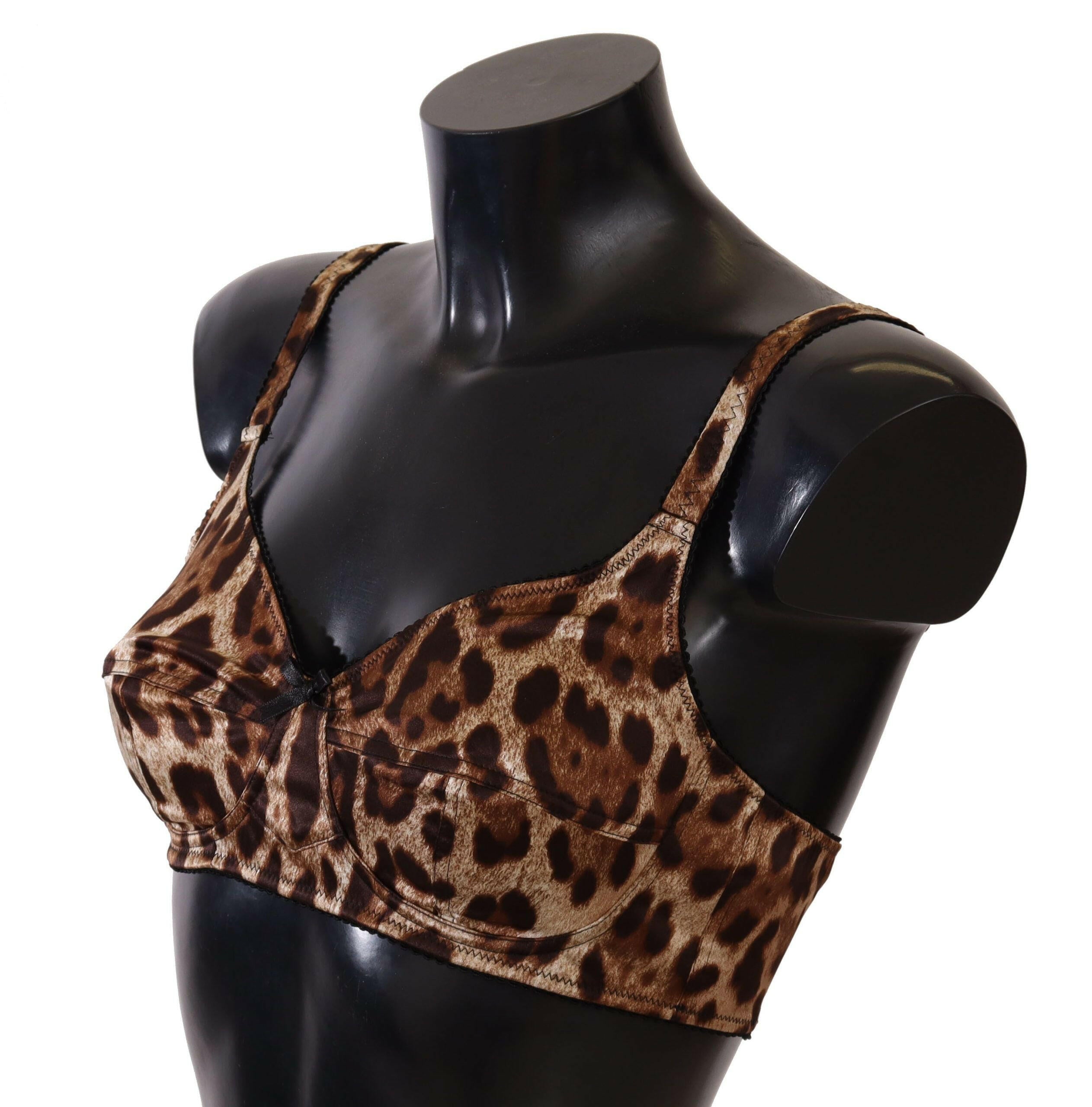 Dolce & Gabbana Brown Leopard Women Bra Underwear - GENUINE AUTHENTIC BRAND LLC  