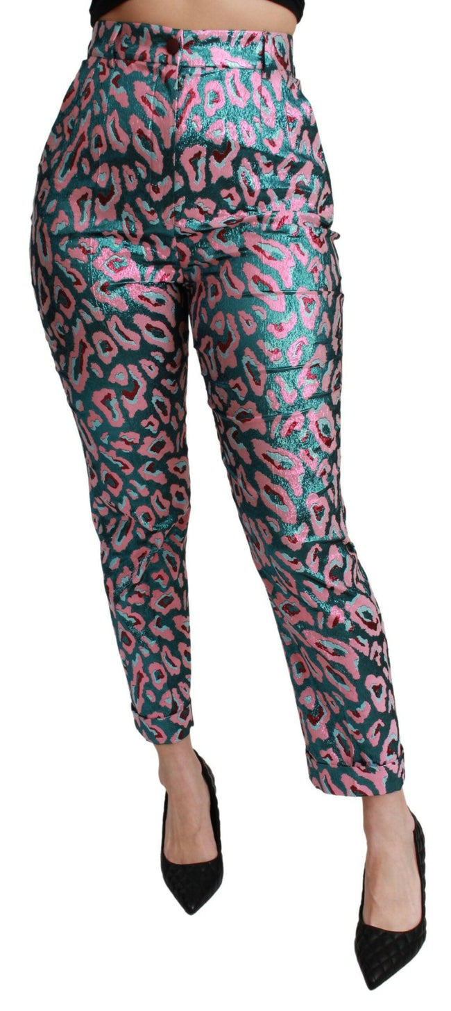 Dolce & Gabbana Multicolor Patterned Cropped High Waist Pants - GENUINE AUTHENTIC BRAND LLC  