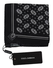 Dolce & Gabbana Black Patterned Square Scarf  Silk  Handkerchief - GENUINE AUTHENTIC BRAND LLC  
