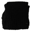 Dolce & Gabbana Black Virgin Wool Knitted Wrap Shawl Scarf - GENUINE AUTHENTIC BRAND LLC  
