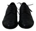 Dolce & Gabbana Blue Leather Wingtip Oxford Dress  Shoes