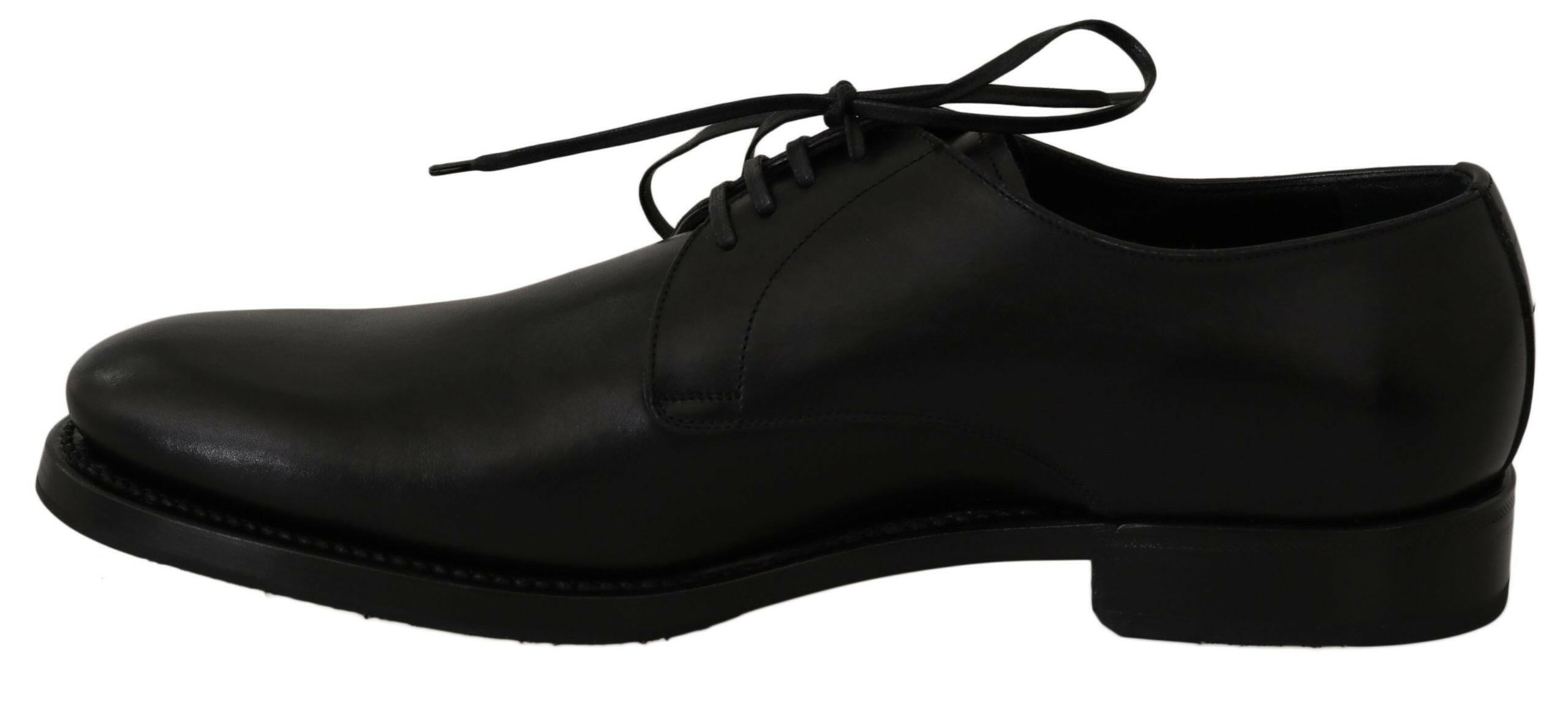 Dolce & Gabbana Black Leather Derby Formal Dress Shoes - GENUINE AUTHENTIC BRAND LLC  