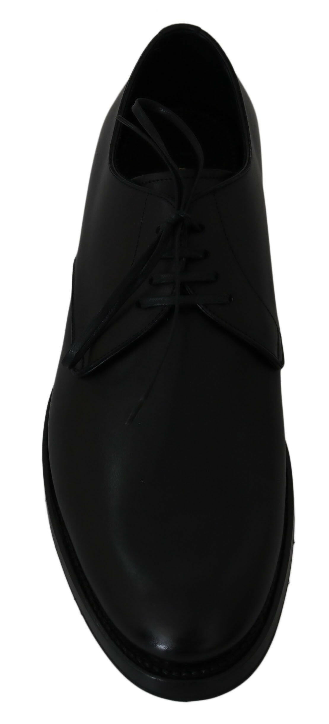 Dolce & Gabbana Black Leather Derby Formal Dress Shoes - GENUINE AUTHENTIC BRAND LLC  