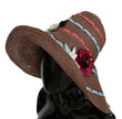 Dolce & Gabbana Brown Floral Wide Brim Straw Floppy Cap Hat - GENUINE AUTHENTIC BRAND LLC  