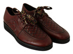 Dolce & Gabbana Red Leather Lace Up Dress Formal Shoes - GENUINE AUTHENTIC BRAND LLC  