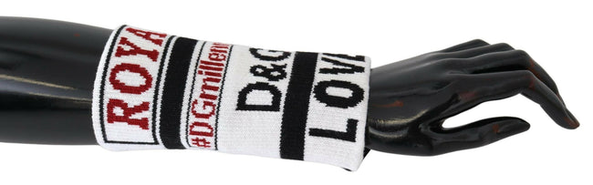 Dolce & Gabbana Multicolor Wool Knit D&G Love Wristband Wrap - GENUINE AUTHENTIC BRAND LLC  