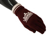 Dolce & Gabbana Red White D&G Logo Crown Cashmere Gloves - GENUINE AUTHENTIC BRAND LLC  