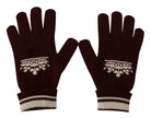 Dolce & Gabbana Red White D&G Logo Crown Cashmere Gloves - GENUINE AUTHENTIC BRAND LLC  