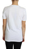 Dolce & Gabbana White San Valentino Heart Crystals T-shirt Top - GENUINE AUTHENTIC BRAND LLC  