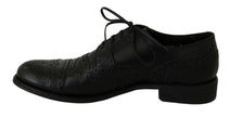 Dolce & Gabbana Black Leather Wingtip Oxford Dress Shoes - GENUINE AUTHENTIC BRAND LLC  