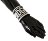 Dolce & Gabbana White Black Wool Logo #DGMILLENNIALS Wristband - GENUINE AUTHENTIC BRAND LLC  