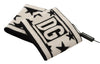 Dolce & Gabbana White Black Wool Logo #DGMILLENNIALS Wristband - GENUINE AUTHENTIC BRAND LLC  