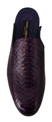 Dolce & Gabbana Purple Exotic Leather Flats Slides Shoes - GENUINE AUTHENTIC BRAND LLC  
