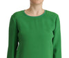 Armani Green Silk Long Sleeves Round Neck Sweater - GENUINE AUTHENTIC BRAND LLC  