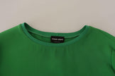 Armani Green Silk Long Sleeves Round Neck Sweater - GENUINE AUTHENTIC BRAND LLC  