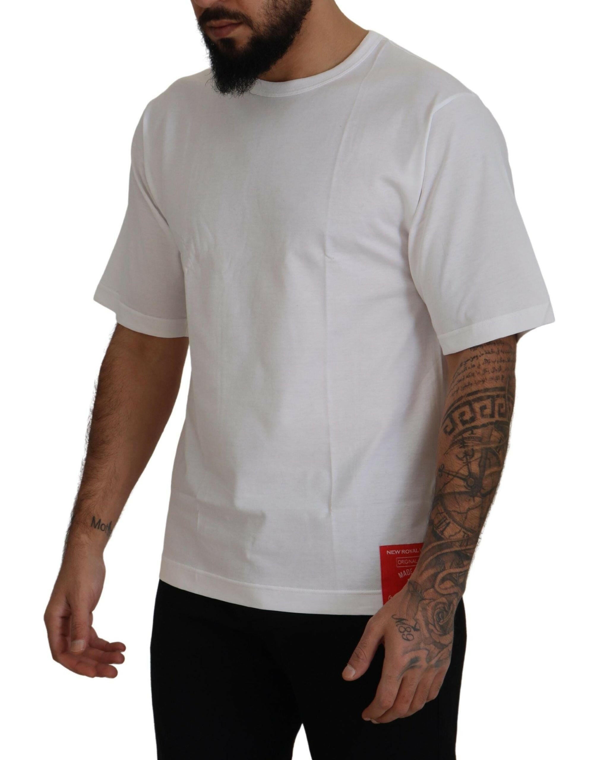 Dolce & Gabbana White DG Logo Patch Short Sleeve T-shirt - GENUINE AUTHENTIC BRAND LLC  
